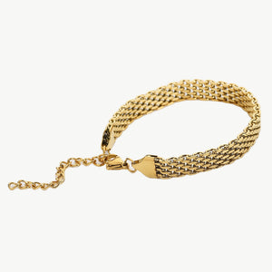 18K Gold-Plated Wide Chain Bracelet