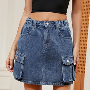 High Waist Denim Skirt