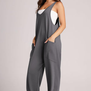 Lovelet Wide Strap Jumpsuit with Pockets