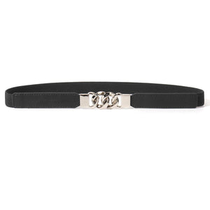 Zinc Alloy Buckle Elastic PU Belt