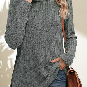 Turtleneck High Low Top