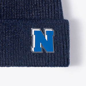 Letter N Patch Cuffed Knit Beanie