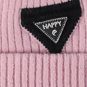 HAPPY Contrast Beanie