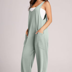 Lovelet Wide Strap Jumpsuit with Pockets