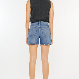 Kancan Distressed High Waist Denim Shorts