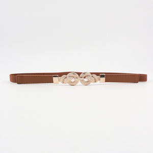 Zinc Alloy Buckle PU Leather Belt