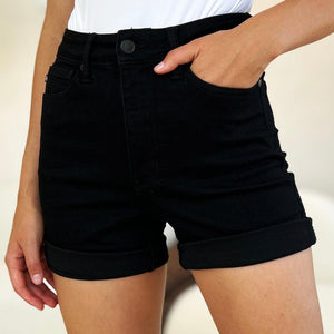 Judy Blue Full Size High Waist Tummy Control Cuffed Denim Shorts