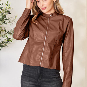 Mock Neck Zip Up Jacket