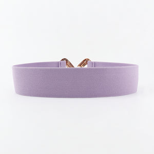 Geometric Buckle Elastic Wide Belt