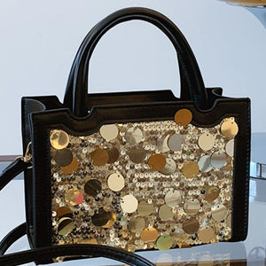 PU Leather Sequin Handbag