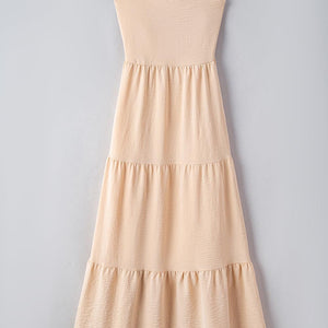 Tiered Crisscross Spaghetti Strap Dress