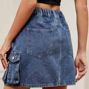 High Waist Denim Skirt