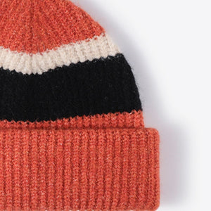 Tricolor Cuffed Knit Beanie