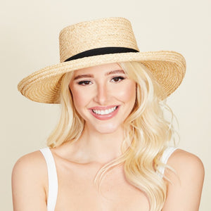 Fame Wide Brim Straw Weave Hat