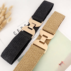 Alloy Buckle Elastic Belt