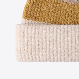 Tricolor Cuffed Knit Beanie