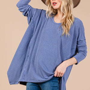 Ces Femme Asymmetrical Long Sleeve top