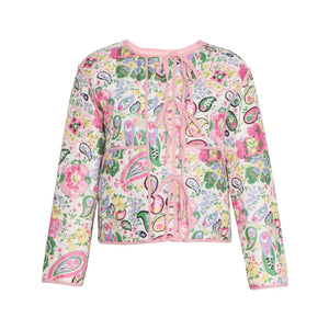 Tied Printed Long Sleeve Jacket