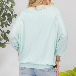 Celeste Full Size Floral Round Neck Top with Two Layer Detail