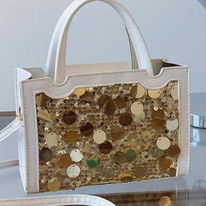 PU Leather Sequin Handbag