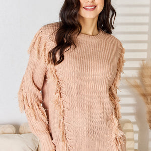 And The Why Tassel Detail Long Sleeve Sweater