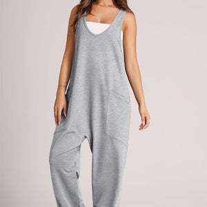 Lovelet Wide Strap Jumpsuit with Pockets