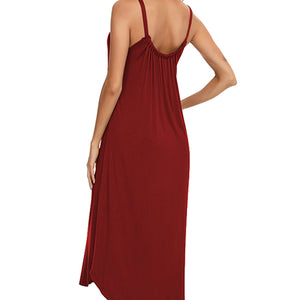 V-Neck Midi Lounge Dress