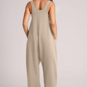 Lovelet Wide Strap Jumpsuit with Pockets