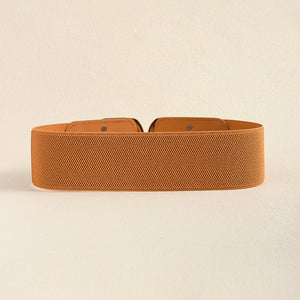 Zinc Alloy Buckle Elastic Wide Belt