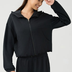 Millennia Zip Up Dropped Shouder Active Hooded