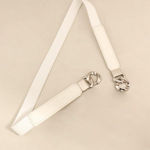 Zinc Alloy Buckle Elastic PU Belt