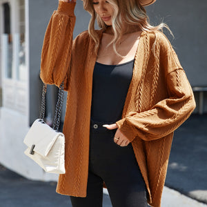 Open Front Long Sleeve Cardigan