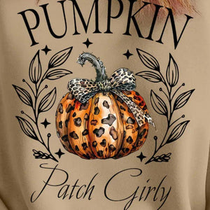 Plus Size Pumpkin Graphic Long Sleeve Sweatshirt