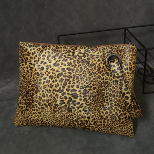 Leopard PU Leather Clutch