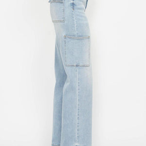 Judy Blue Full Size High Waist Straight Cargo Jeans