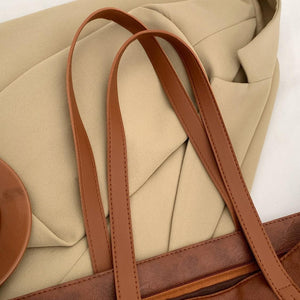 PU Leather Medium Tote Bag