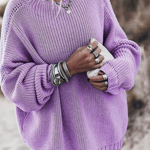 Round Neck Drop Shoulder Sweater