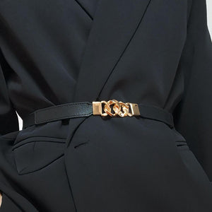 Zinc Alloy Buckle Elastic PU Belt