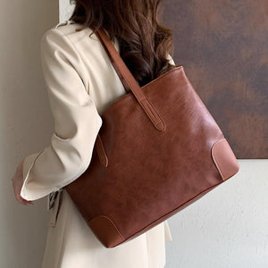 PU Leather Medium Tote Bag