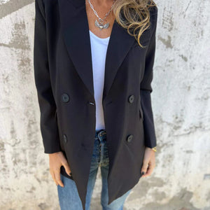 Full Size Collared Neck Long Sleeve Blazer