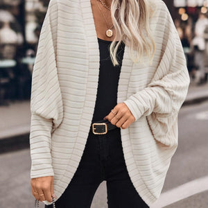 Open Front Batwing Sleeve Cardigan