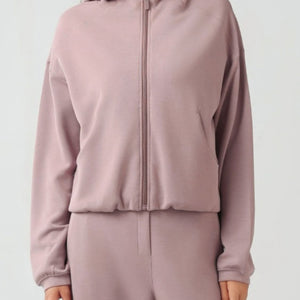 Millennia Zip Up Dropped Shouder Active Hooded