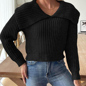 Cable-Knit Long Sleeve Sweater