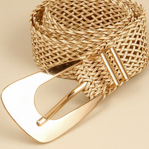 Irregular Buckle Braid Belt