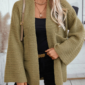 Open Front Long Sleeve Cardigan