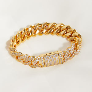 Alloy Inlaid Zircon Bracelet