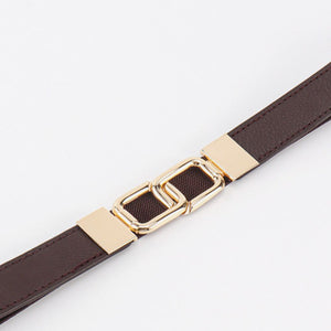 Geometric Double Buckle Elastic Belt