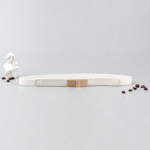 PU Elastic Skinny Belt