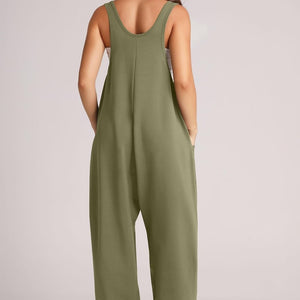 Lovelet Wide Strap Jumpsuit with Pockets