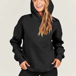 Dropped Shoulder Long Sleeve Hoodie